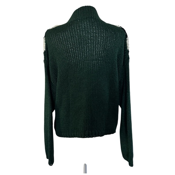 Vintage Jamie Scott Hand Knit Cardigan Fair Isle Cable Knit Sweater L - Picture 5 of 10